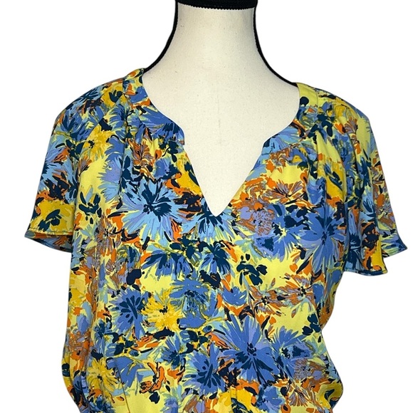 Collective concepts women’s size medium floral multicolor maxi dress lined - Picture 2 of 11